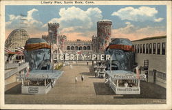 Bird's Eye View of Liberty Pier Postcard