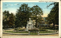 Scenic View of Onondaga Circle Syracuse, NY Postcard Postcard Postcard