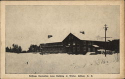 Belknap Recreation Area Building in Winter Postcard