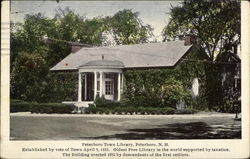 Peterboro Town Library Peterborough, NH Postcard Postcard Postcard