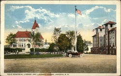 Gale Memorial Library and Laconia Tavern New Hampshire Postcard Postcard Postcard