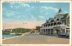 Casino, Bridge and Bay of Naples Inn Postcard