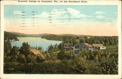 Summer Camps on the Penobscot River Hampden, ME Postcard Postcard Postcard