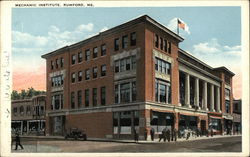 Street View of Mechanic Institute Rumford, ME Postcard Postcard Postcard