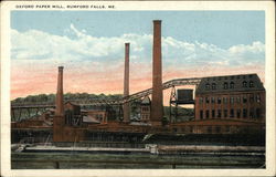 Oxford Paper Mill Rumford Falls, ME Postcard Postcard Postcard