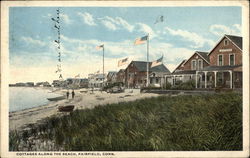 Cottages Along the Beach Fairfield, CT Postcard Postcard Postcard