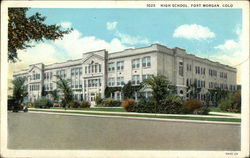 High School Fort Morgan, CO Postcard Postcard Postcard