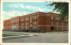 High School Sheridan, WY Postcard Postcard Postcard