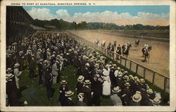 Going to Post at Saratoga Postcard