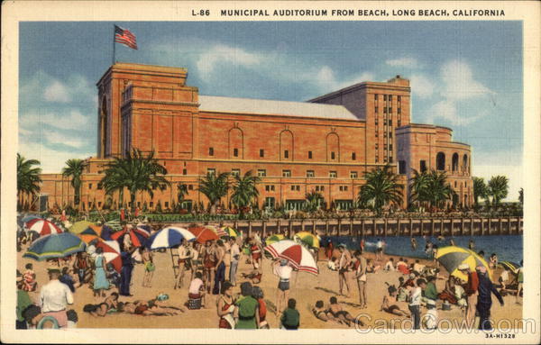 Municipal Auditorium from Beach Long Beach California