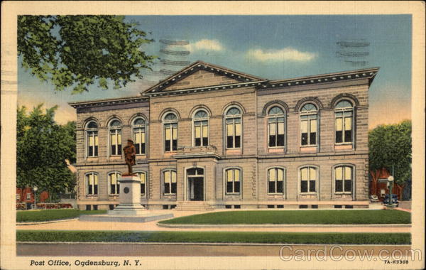 Street View of Post Office Ogdensburg New York