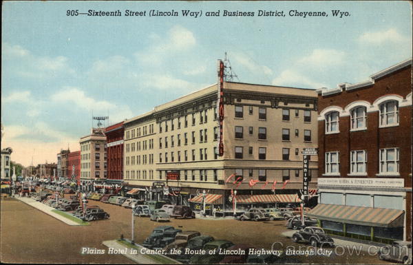 Sixteenth Street (Lincoln Way) and Business District Cheyenne Wyoming