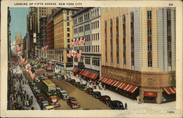 Looking Up Fifth Avenue New York