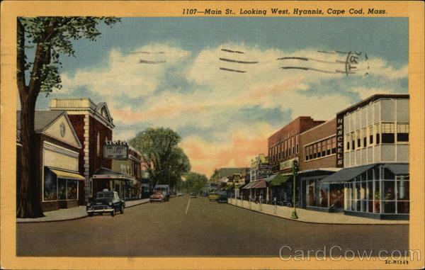 Main Street Looking West Hyannis Massachusetts