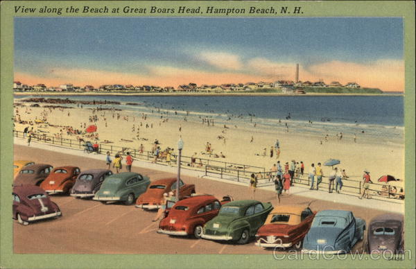 View along the Beach at Great Boars Head Hampton Beach New Hampshire