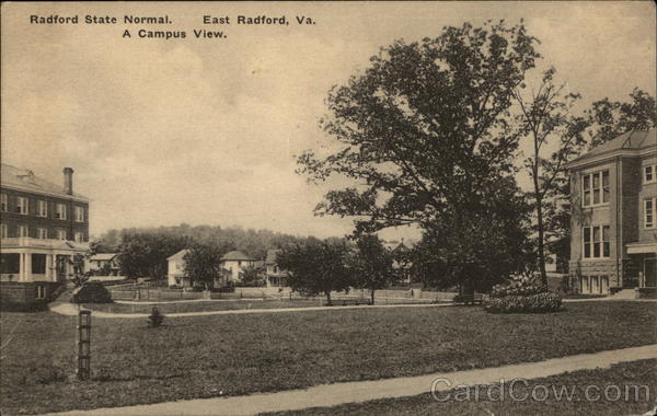 Radford State Normal School - A Campus View East Radford Virginia