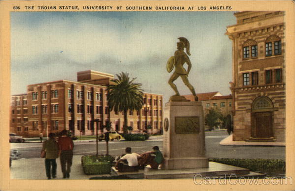 University of Southern California - The Trojan Statue Los Angeles