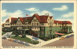 Eureka Inn - Set in a Beautiful Garden on an Entire City Block California Postcard Postcard Postcard