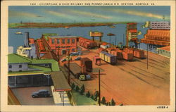 Chesapeake & Ohio Railway and Pennsylvania RR Station Norfolk, VA Postcard Postcard Postcard