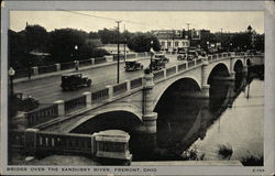 Bridge over the Sandusky River Fremont, OH Postcard Postcard Postcard