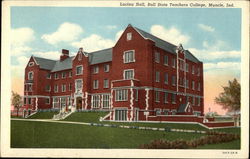 Lucina Hall, Ball State Teachers College Postcard