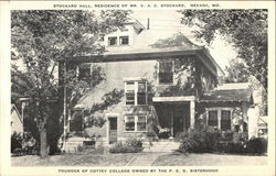 Stockard Hall, Residence of Mr VAC Stockard - Founder of Cottey College Postcard