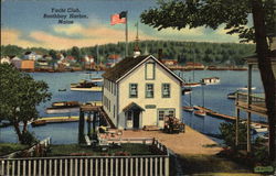 Water View at Yacht Club Boothbay Harbor, ME Postcard Postcard Postcard