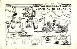 Greetings From our Back Ground - Home on the Range Postcard