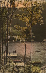 Echo Lake from Appalachian Mountain Club Camp Southwest Harbor, ME Postcard Postcard Postcard