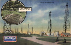 Oklahoma-The Sooner State, Oil Fields at Oklahoma City, First Commercial Oil Well in State Oklahoma-The Sooner State, Oil Fields at Oklahoma City, First Commercial Oil Well in State
