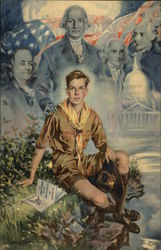 1937 Jamboree "The Boy Scout has been Reading the Constitution... Boy Scouts Postcard Postcard Postcard
