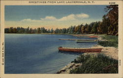 Greetings from Lake Lauderdale, NY Postcard