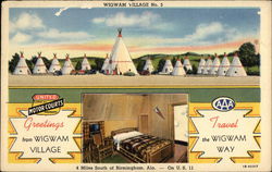 Greetings from Wigwam Village Postcard