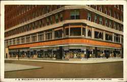 F. W. Woolworth Co. 5 and 10 Cent Store, Corner of Broadway and 35th St. Postcard