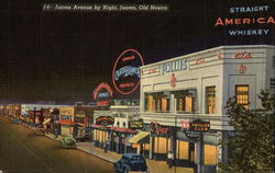 Juarez Avenue by Night Postcard