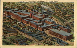 Aerial View of BF Goodrich Company Postcard