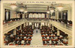 Hotel Pieroni - Main Restaurant and Sea Grill Boston, MA Postcard Postcard Postcard