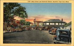 Main Street and Railroad Station, Cape Cod Main Street and Railroad Station, Cape Cod