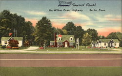 Peterson Tourist Court, Wilbur Cross Highway Berlin, CT Postcard Postcard Postcard