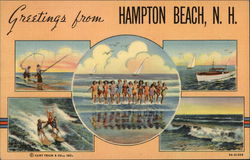 Greetings from Hampton Beach, New Hampshire Postcard Postcard Postcard