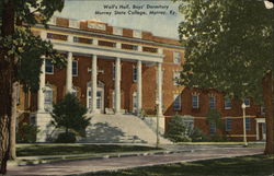 Well's Hall, Boys' Dormitory at Murray State College Postcard