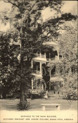 Southern Seminary and Junior College - Entrance to Main Building Postcard