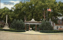 Campus Entrance at Ohio University Postcard