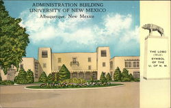 University of New Mexico - Administration Building Albuquerque, NM Postcard Postcard 