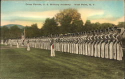 Dress Parade, US Military Academy Postcard