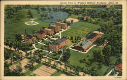 Aerial View of Western Military Academy Alton, IL Postcard Postcard Postcard