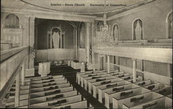 Interior - Storrs Church, University of Connecticut Postcard