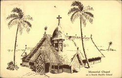 Memorial Chapel on a South Pacific Island Postcard