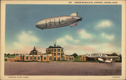 Akron Municipal Airport Postcard