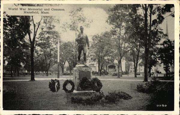 World War Memorial and Common Mansfield Massachusetts